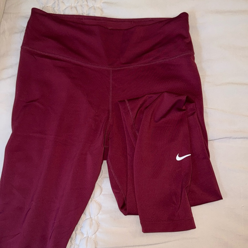 Nike Dri-Fit leggings . Dark red